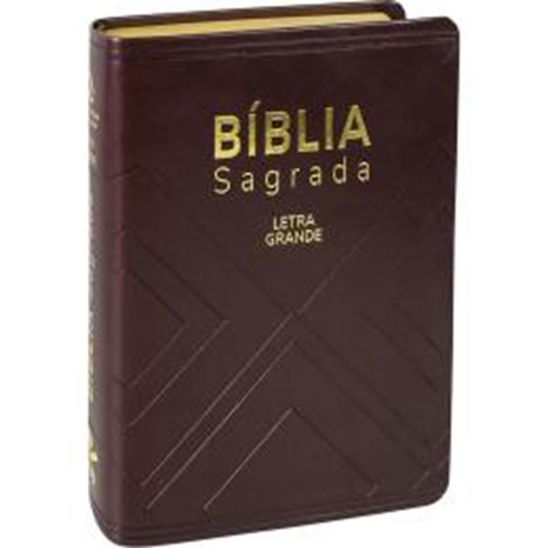 Picture of BIBLIA SAGRADA LETRA GRANDE INDICE CAPA COURO SINTETICO MARROM