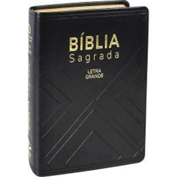 Imagem de BIBLIA SAGRADA LETRA GRANDE INDICE CAPA COURO SINTETICO PRETA