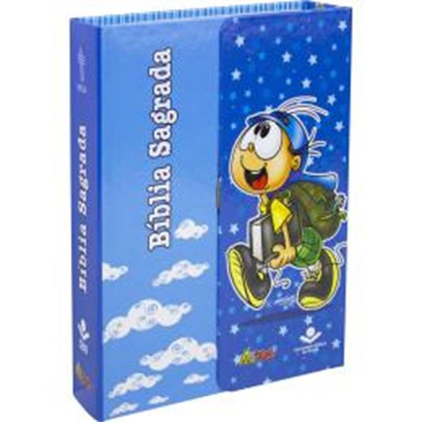 Picture of BIBLIA SAGRADA LETRA MAIOR MIG & MEG - CAPA AZUL COM ESTRELAS