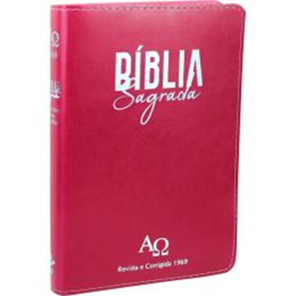 Picture of BIBLIA SAGRADA RC 1969 LETRA GRANDE COM INDICE DIGITAL - CAPA COURO SINTETICO ROSA