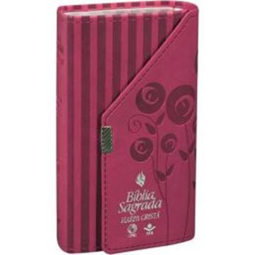 Imagem de BIBLIA CARTEIRA COM HARPA CRISTA - CAPA COURO SINTETICO PINK