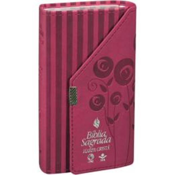 Picture of BIBLIA CARTEIRA COM HARPA CRISTA - CAPA COURO SINTETICO PINK