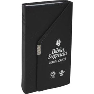 Imagem de BIBLIA CARTEIRA COM HARPA CRISTA - CAPA COURO SINTETICO PRETA