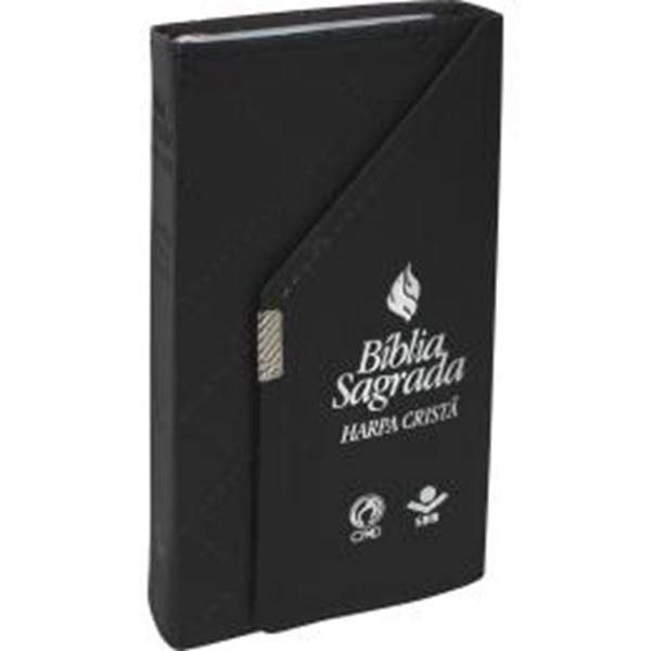 Picture of BIBLIA CARTEIRA COM HARPA CRISTA - CAPA COURO SINTETICO PRETA