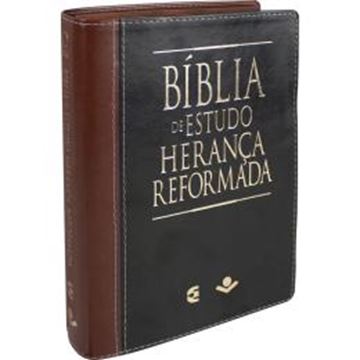 Imagem de BIBLIA DE ESTUDO HERANCA REFORMADA - COURO SINTETICO PRETO E MARROM
