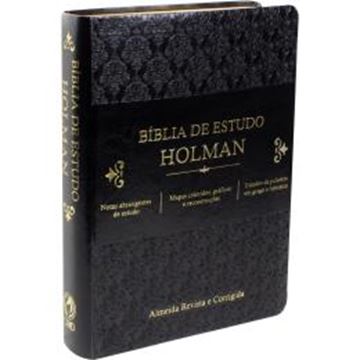 Imagem de BIBLIA DE ESTUDO HOLMAN - COURO SINTETICO PRETO