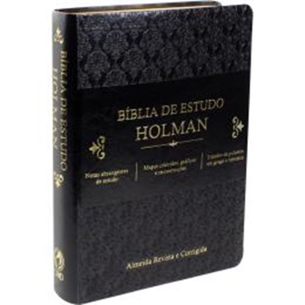 Picture of BIBLIA DE ESTUDO HOLMAN - COURO SINTETICO PRETO