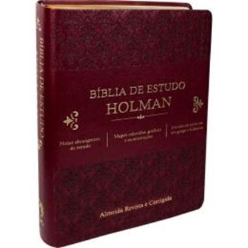 Imagem de BIBLIA DE ESTUDO HOLMAN - COURO SINTETICO VINHO
