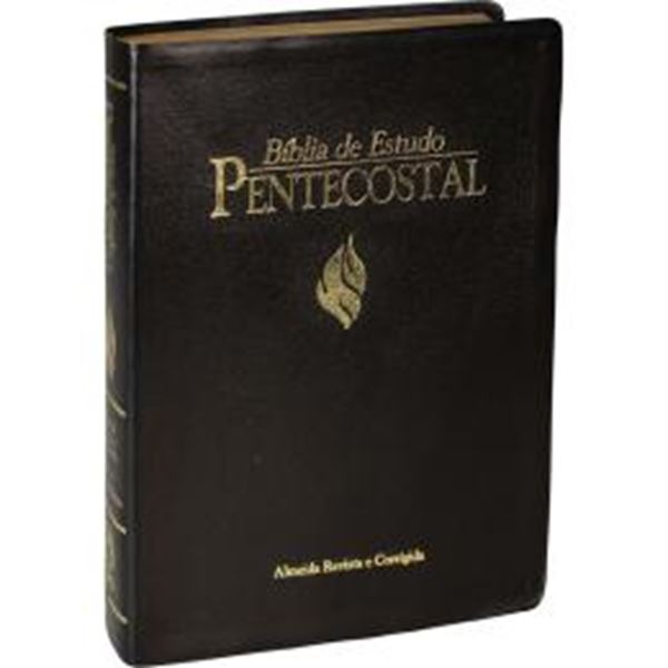 Picture of BIBLIA DE ESTUDO PENTECOSTAL - COURO BONDED PRETO TAMANHO GRANDE