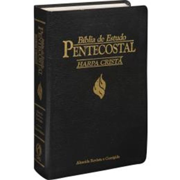 Picture of BIBLIA DE ESTUDO PENTECOSTAL COM HARPA - COURO BONDED PRETO