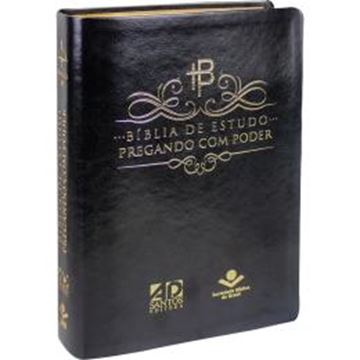 Imagem de BIBLIA DE ESTUDO PREGANDO COM PODER - CAPA PRETA