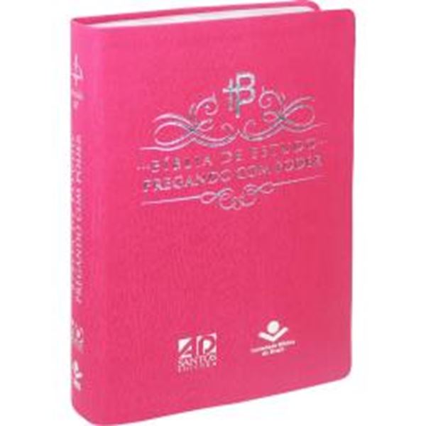 Picture of BIBLIA DE ESTUDO PREGANDO COM PODER - CAPA ROSA