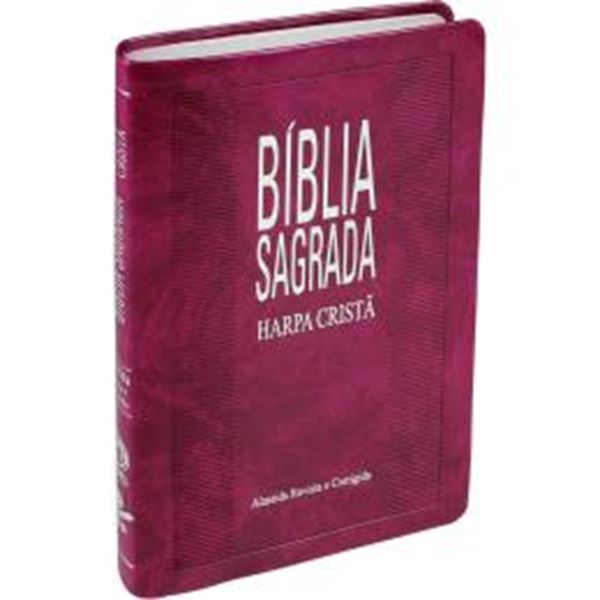 Picture of BIBLIA SAGRADA COM HARPA CRISTA - CAPA DE COURO SINTETICO PURPURA NOBRE