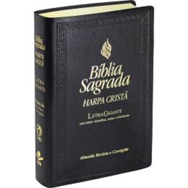 Picture of BIBLIA SAGRADA LETRA GIGANTE COM HARPA CRISTA - COURO SINTETICO PRETA