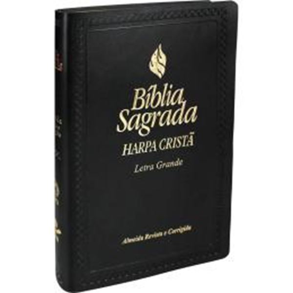 Picture of BIBLIA SAGRADA LETRA GRANDE COM HARPA CRISTA - CAPA COURO SINTETICO PRETO