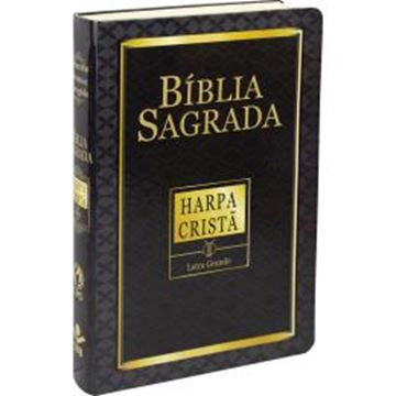Imagem de BIBLIA SAGRADA LETRA GRANDE COM HARPA CRISTA - CAPA ILUSTRADA