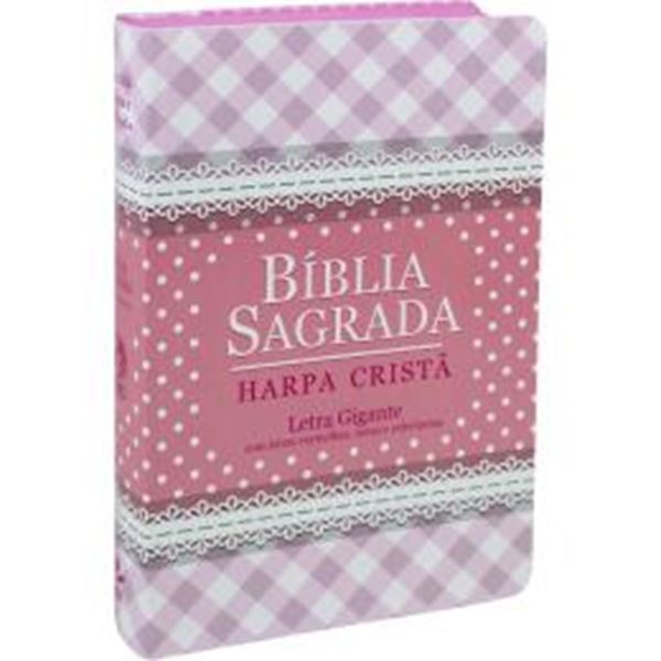 Picture of BIBLIA SAGRADA LETRA GRANDE COM HARPA CRISTA - CAPA ILUSTRADA XADREX