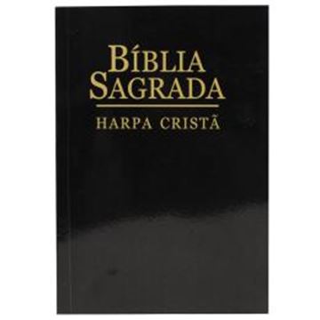 Imagem de BIBLIA SAGRADA LETRA GRANDE COM HARPA CRISTA - CAPA PRETA