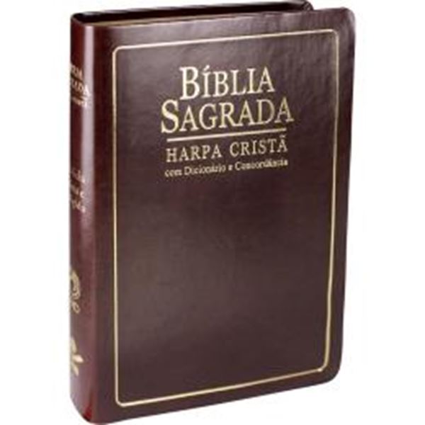 Picture of BIBLIA SAGRADA LETRA GRANDE COM HARPA CRISTA - COURO SINTETICO MARROM NOBRE