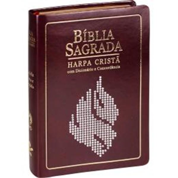 Picture of BIBLIA SAGRADA LETRA GRANDE COM HARPA CRISTA - COURO SINTETICO VINHO NOBRE