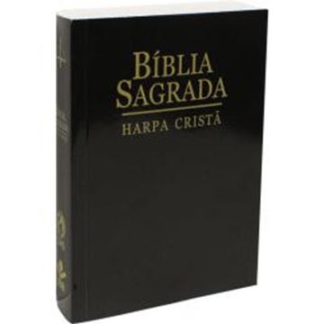 Imagem de BIBLIA SAGRADA LETRA MAIOR COM HARPA CRISTA - CAPA PRETA
