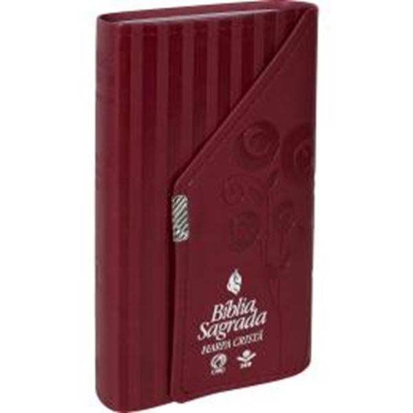 Picture of BIBLIA CARTEIRA COM HARPA CRISTA - CAPA COURO SINTETICO VERMELHO
