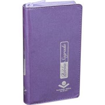 Imagem de BIBLIA CARTEIRA COM INDICE E ZIPER - CAPA LILAS