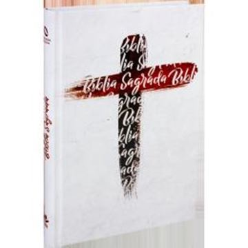 Imagem de BIBLIA SAGRADA - CAPA ILUSTRADA BRANCA COM CRUZ
