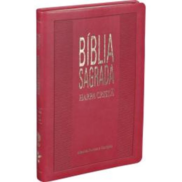 Picture of BIBLIA SAGRADA COM HARPA CRISTA - CAPA DE COURO SINTETICO VERMELHO ESCURO