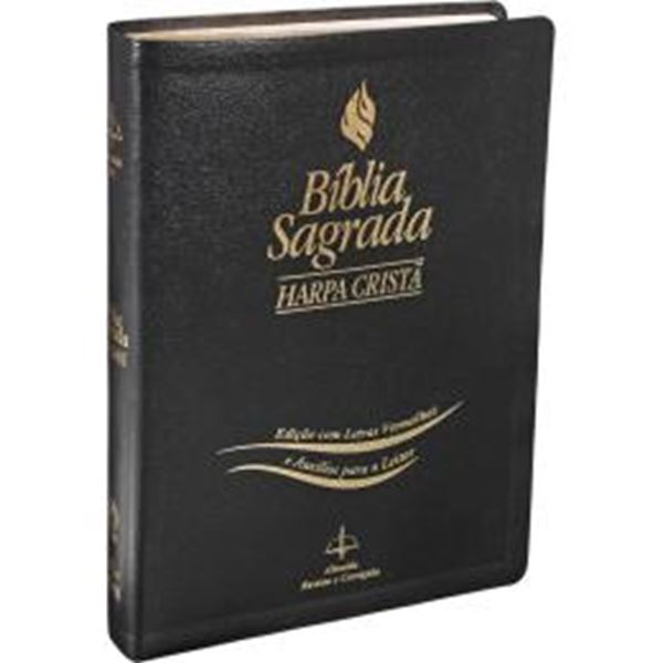 Picture of BIBLIA SAGRADA COM HARPA CRISTA - COURO BONDED PRETA