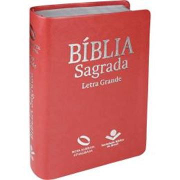 Imagem de BIBLIA SAGRADA LETRA GRANDE COM INDICE - CAPA PESSEGO