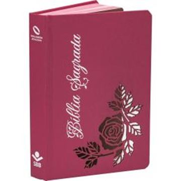 Imagem de BIBLIA SAGRADA LETRA GRANDE - CAPA CORTE VAZADO FLOR