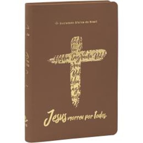Picture of BIBLIA LINHA OURO - JESUS, CAPA CARAMELO, INDICE DIGITAL E BEIRA PINTADA