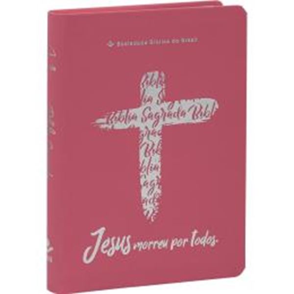 Picture of BIBLIA LINHA OURO - JESUS, LETRA GRANDE, CAPA PINK, INDICE IMPRESSO, BEIRA PINTADA