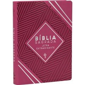 Imagem de BIBLIA SAGRADA LETRA EXTRAGIGANTE COM INDICE DIGITAL - COURO SINTETICO PINK