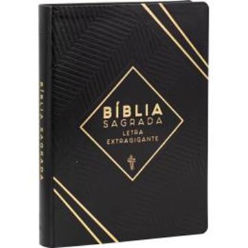Imagem de BIBLIA SAGRADA LETRA EXTRAGIGANTE COM INDICE DIGITAL - COURO SINTETICO PRETO