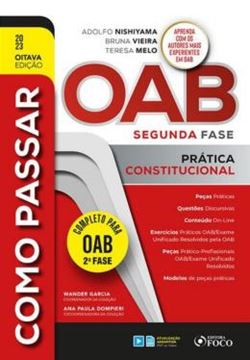 Imagem de COMO PASSAR NA OAB 2  FASE - PRATICA CONSTITUCIONAL - 8ª ED - 2023