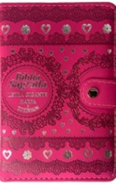 Imagem de BIBLIA CAPA CARTEIRA PU LT GIGANTE COM HARPA - MOD. 01 PINK