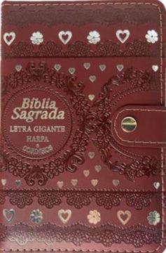 Imagem de BIBLIA CAPA CARTEIRA PU LT GIGANTE COM HARPA - MOD. 05 BORDO