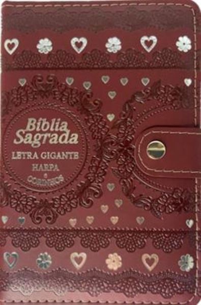 Picture of BIBLIA CAPA CARTEIRA PU LT GIGANTE COM HARPA - MOD. 05 BORDO