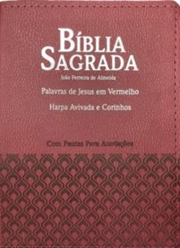 Imagem de BIBLIA COM PAUTAS PARA ANOTACOES PJV COM HARPA - PU BORDO