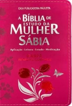 Imagem de BIBLIA DA MULHER SABIA COM HARPA - MOD 01 TULIPA PINK