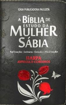 Imagem de BIBLIA DA MULHER SABIA COM HARPA - MOD 01 TULIPA PRETA