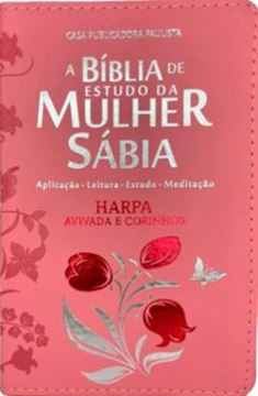 Imagem de BIBLIA DA MULHER SABIA COM HARPA - MOD 01 TULIPA ROSA