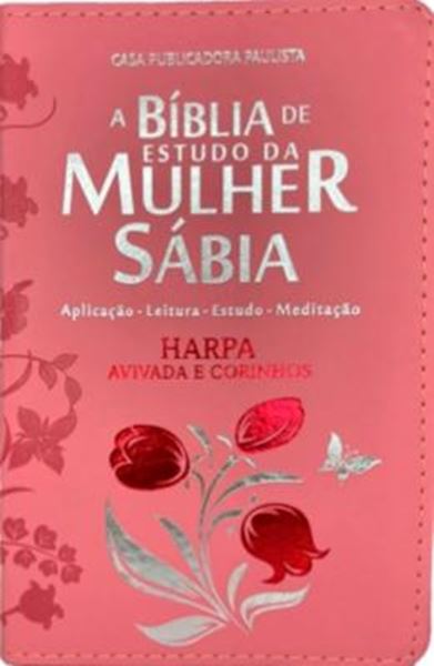 Picture of BIBLIA DA MULHER SABIA COM HARPA - MOD 01 TULIPA ROSA