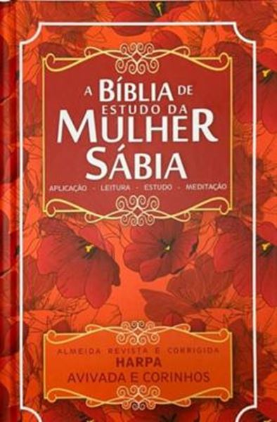 Picture of BIBLIA DE ESTUDO DA MULHER SABIA - JFA - CAPA DURA - FLORAL COR LARANJA