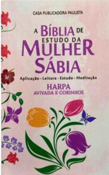 Picture of BIBLIA DE ESTUDO DA MULHER SABIA - JFA - CAPA DURA PVC IKONA - TULIPA ROSA