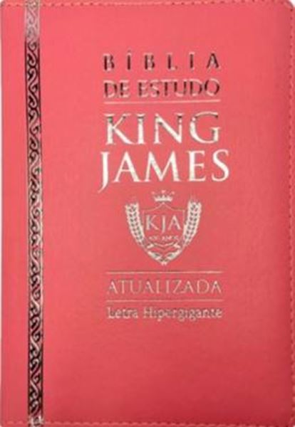 Picture of BIBLIA DE ESTUDO KING JAMES ATUALI. PU ZIPER -  ROSA