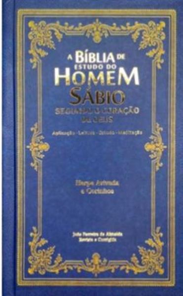 Picture of BIBLIA DO HOMEM SABIO SEGUNDO O CORACAO DE DEUS ARC C/ HARPA CAPA DURA - CLASSICA AZUL