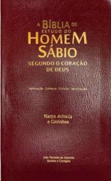 Imagem de BIBLIA DO HOMEM SABIO SEGUNDO O CORACAO DE DEUS ARC C/ HARPA COVERBOOK LUXO - BORDO